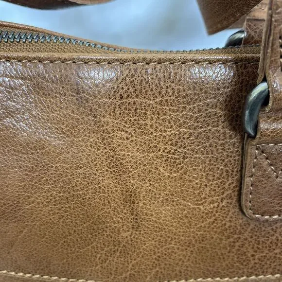 Spikes & Sparrow Handbag Crossbody 100% Leather Camel NEW (scuffs) - Picture 5 of 12